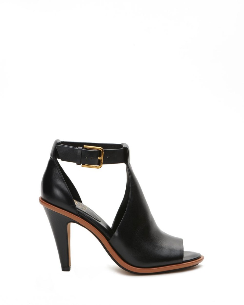 Vince Camuto Frasper Peep Spicou Shootie Sandale Damske Čierne | HBFT-23569