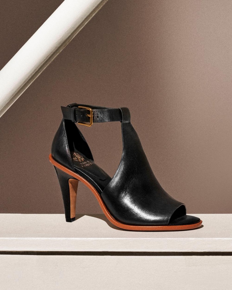 Vince Camuto Frasper Peep Spicou Shootie Podpätky Damske Čierne | CMKG-64837
