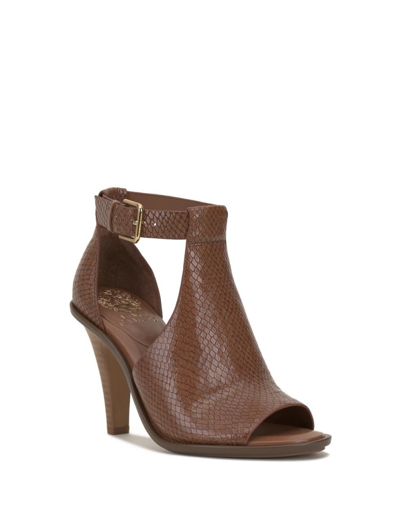 Vince Camuto Frasper Peep Spicou Shootie Sandale Damske Hnede | DMRH-85230