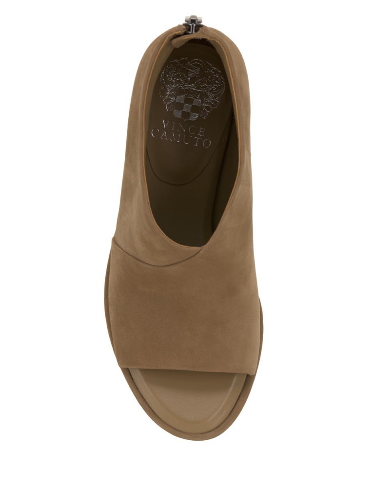Vince Camuto Frisnell Peep-Spicou Kotnikove Topanky Damske Hnede | MLTQ-85632