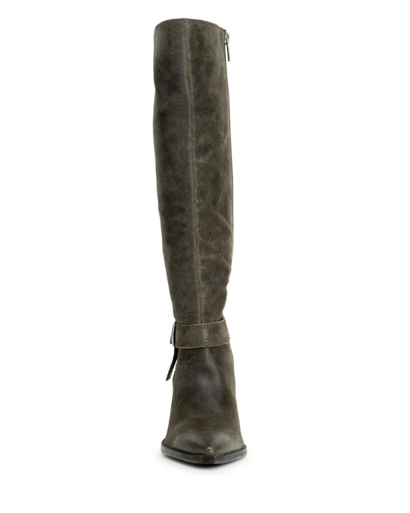 Vince Camuto Grathlyn Siroke Topanky-Calf Vysoke Cizmy Damske Hnede | DWSL-25163