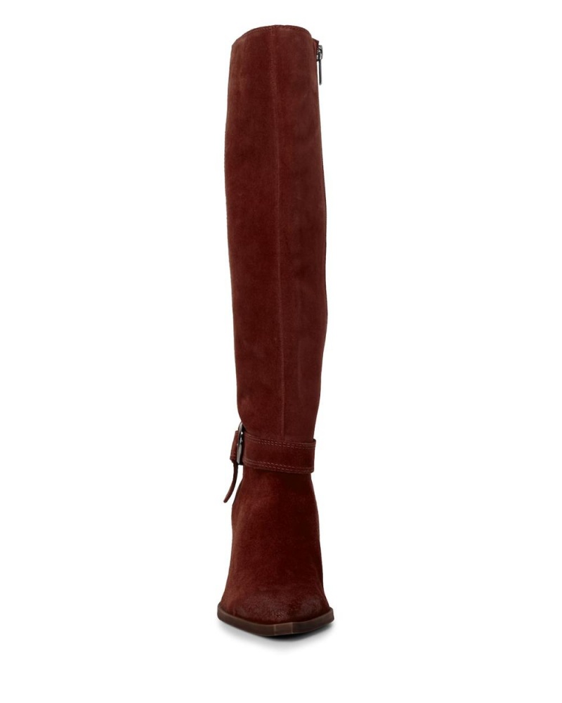Vince Camuto Grathlyn Vysoke Cizmy Damske Bordove | YNJA-31684