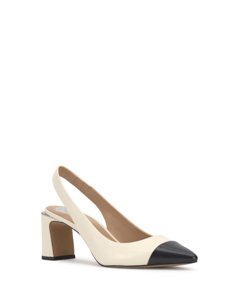 Vince Camuto Hailenda Podpätky Damske Biele Čierne | KYAJ-53126