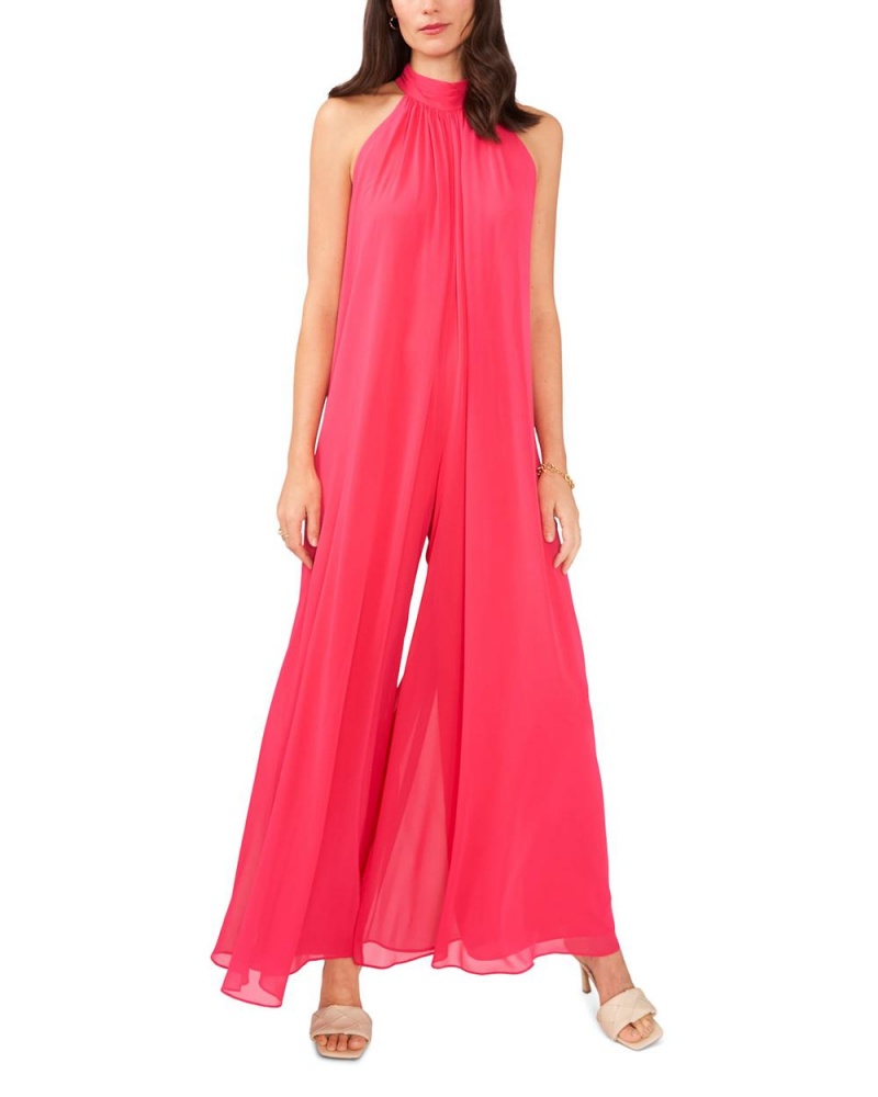 Vince Camuto Halter-Neck Siroke Topanky-Leg Kombineza Damske Červené | VSWG-43076