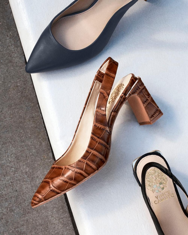Vince Camuto Hamden Slingback Podpätky Damske Hnede | MIXY-02539