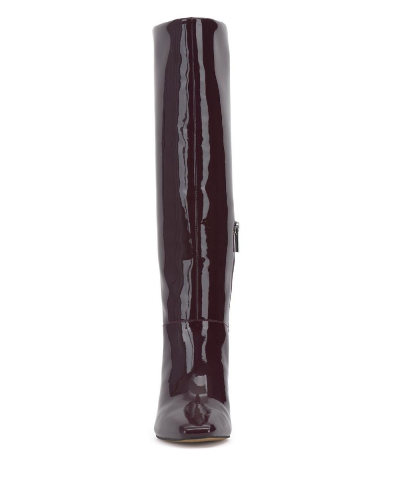 Vince Camuto Hersha Siroke Topanky-Calf Vysoke Cizmy Damske Bordove | GZFO-54932