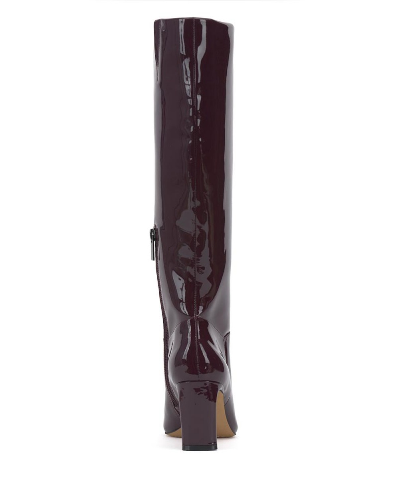 Vince Camuto Hersha Siroke Topanky-Calf Vysoke Cizmy Damske Bordove | GZFO-54932