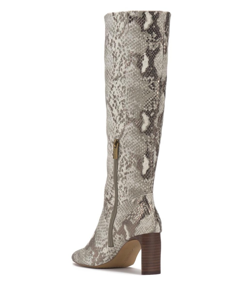 Vince Camuto Hersha Siroke Topanky-Calf Vysoke Cizmy Damske Siva Had | VMPB-09874