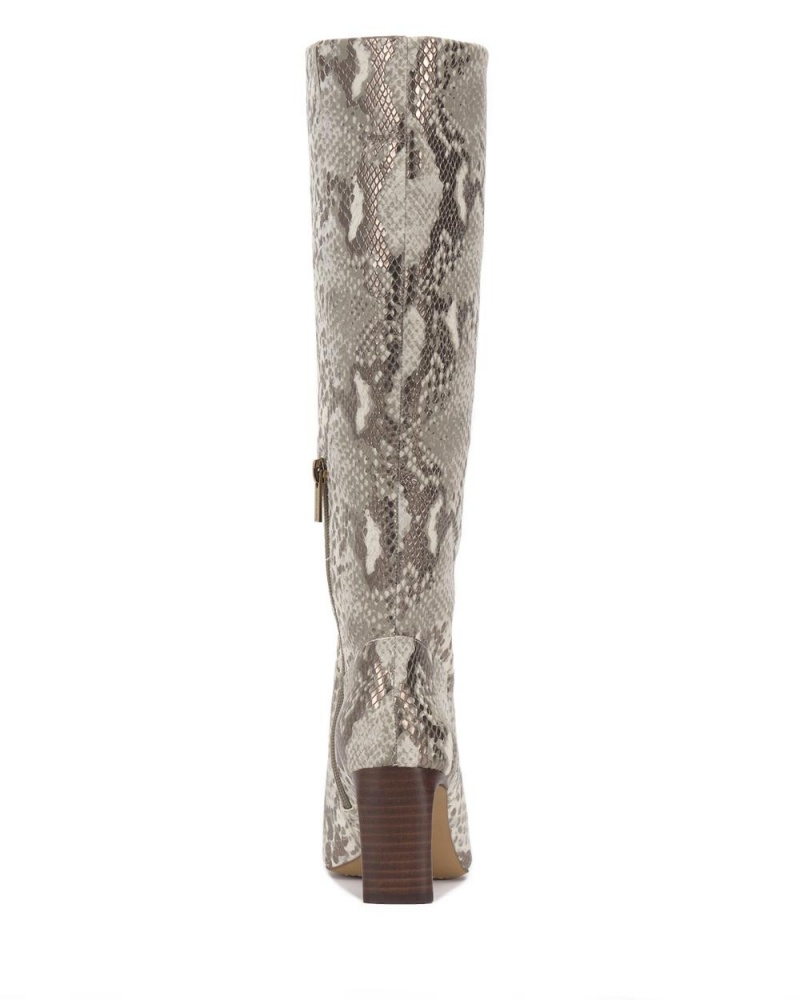 Vince Camuto Hersha Siroke Topanky-Calf Vysoke Cizmy Damske Siva Had | VMPB-09874