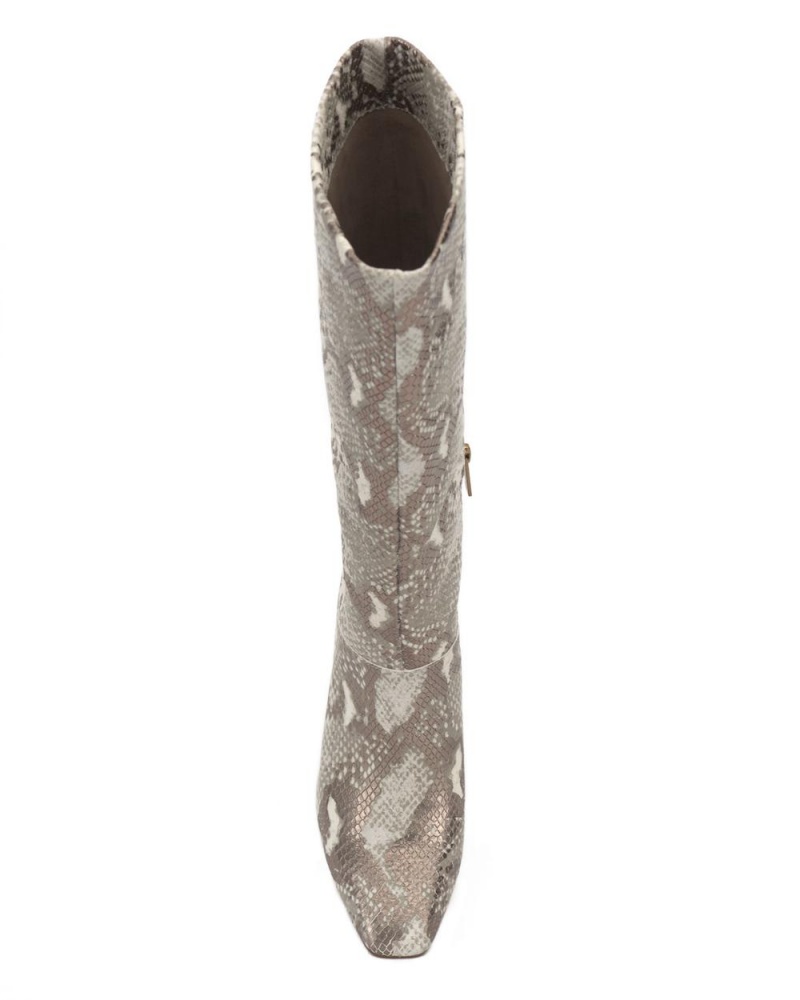 Vince Camuto Hersha Siroke Topanky-Calf Vysoke Cizmy Damske Siva Had | VMPB-09874