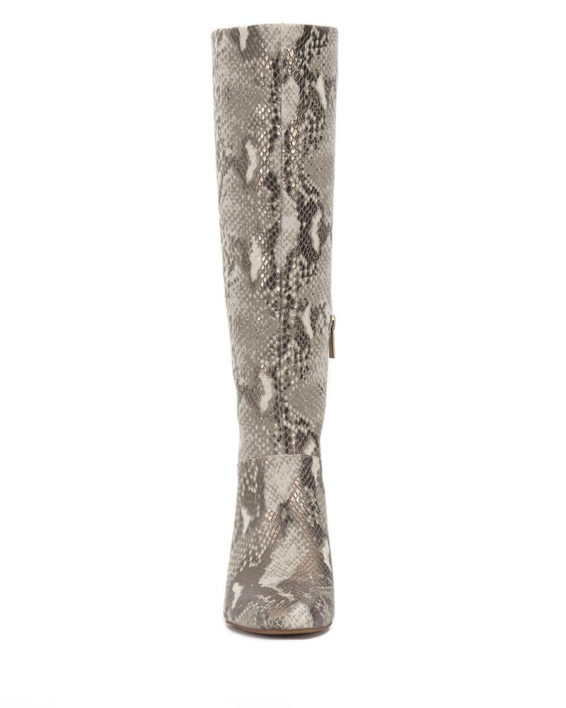 Vince Camuto Hersha Siroke Topanky-Calf Vysoke Cizmy Damske Siva Had | VMPB-09874