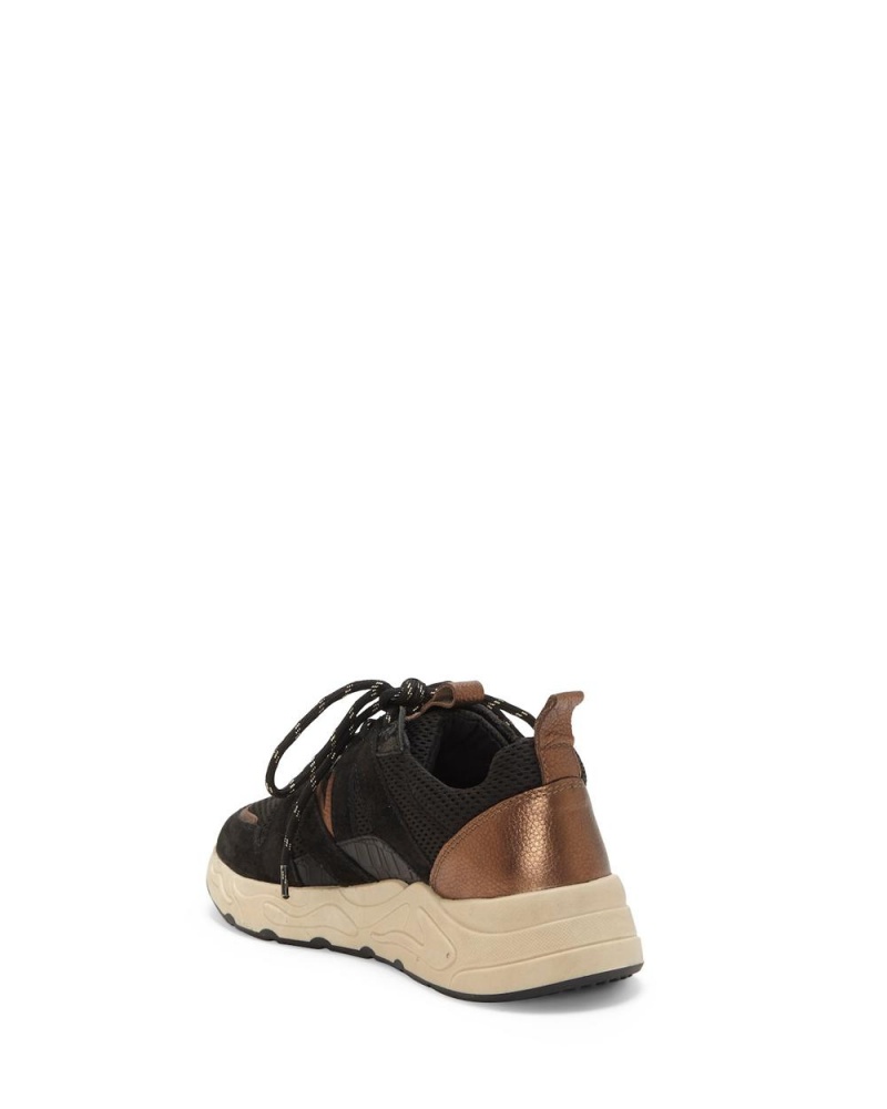 Vince Camuto Jeshia Mixed-Texture Tenisky Damske Čierne | XAMW-21590