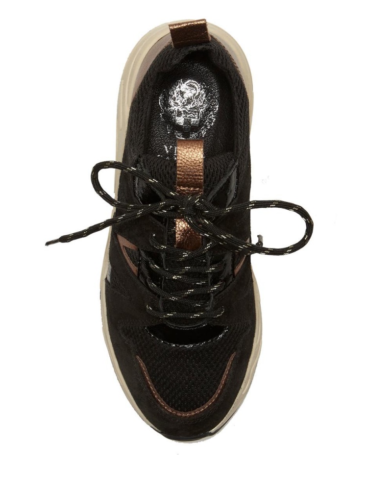 Vince Camuto Jeshia Mixed-Texture Tenisky Damske Čierne | XAMW-21590