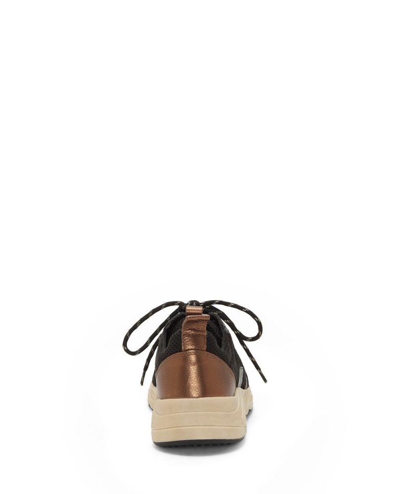 Vince Camuto Jeshia Mixed-Texture Tenisky Damske Čierne | XAMW-21590