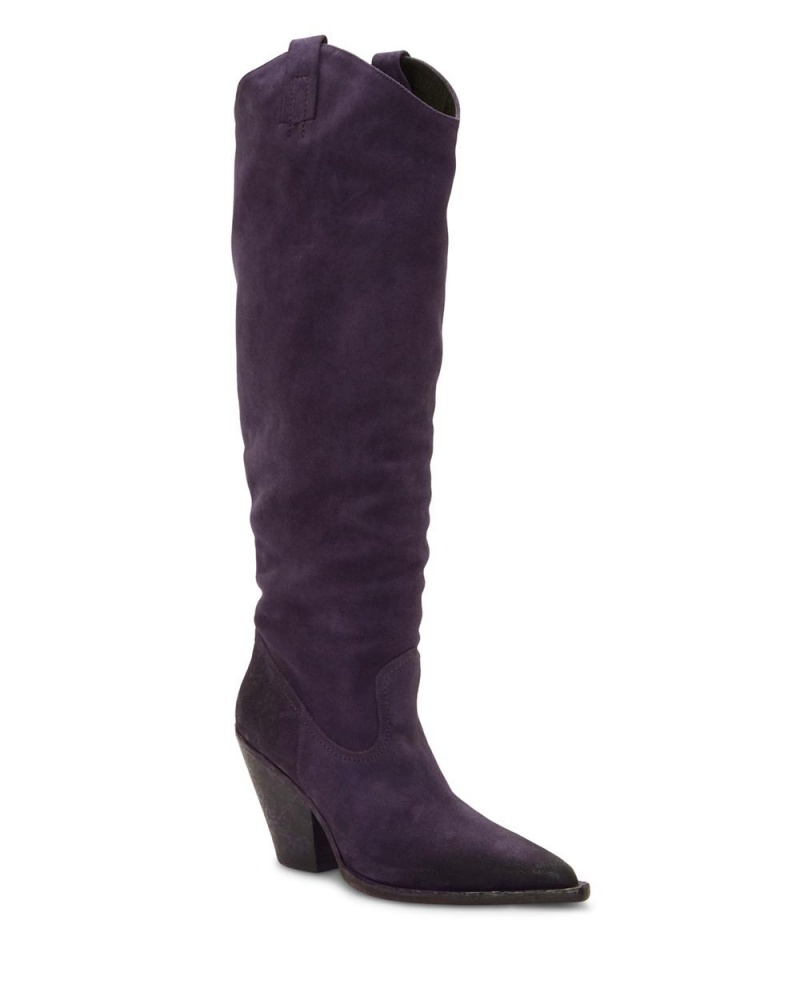Vince Camuto Jessikah Siroke Topanky-Calf Čižmy Nad Kolená Damske Nachový | ZUNR-47918