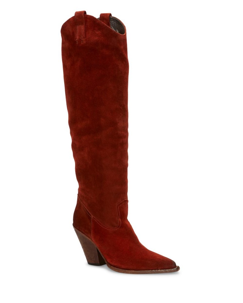 Vince Camuto Jessikah Čižmy Nad Kolená Damske Bordove | ICAW-21903