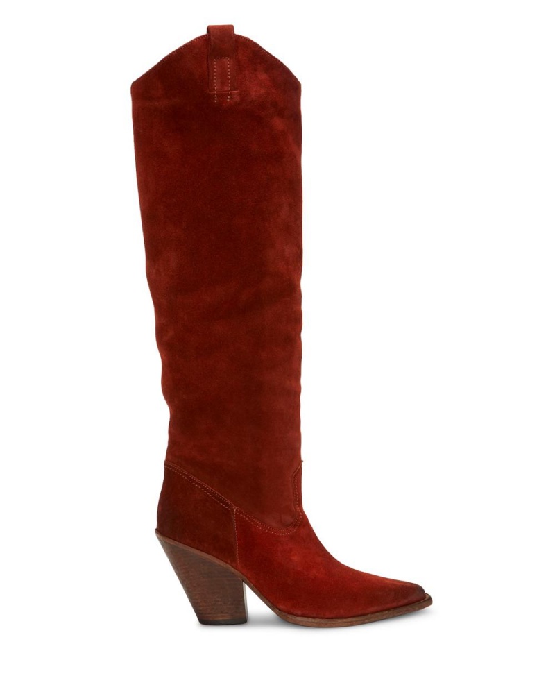 Vince Camuto Jessikah Čižmy Nad Kolená Damske Bordove | ICAW-21903