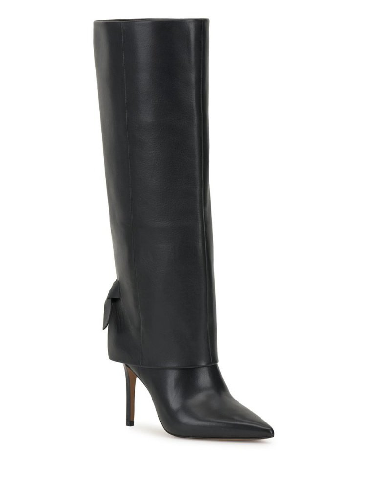 Vince Camuto Kammitie Kozene Cizmy Damske Čierne | BEDO-90184