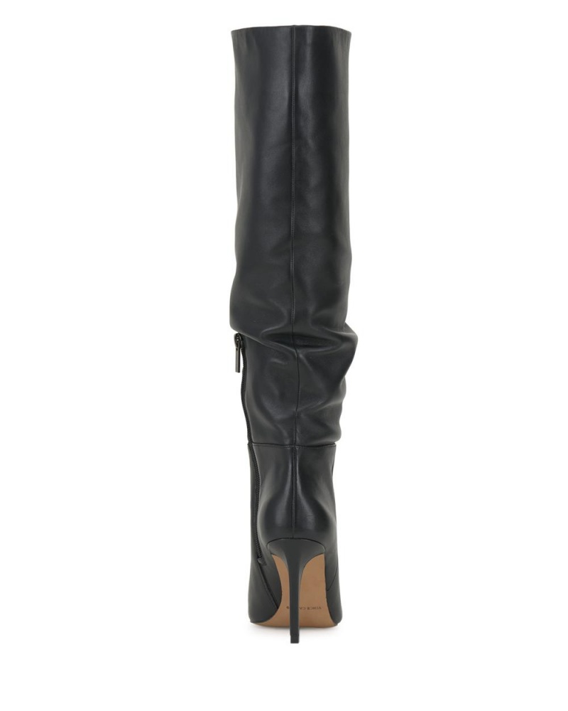 Vince Camuto Kashleigh Siroke Topanky-Calf Čižmy Nad Kolená Damske Čierne | UCFE-36750