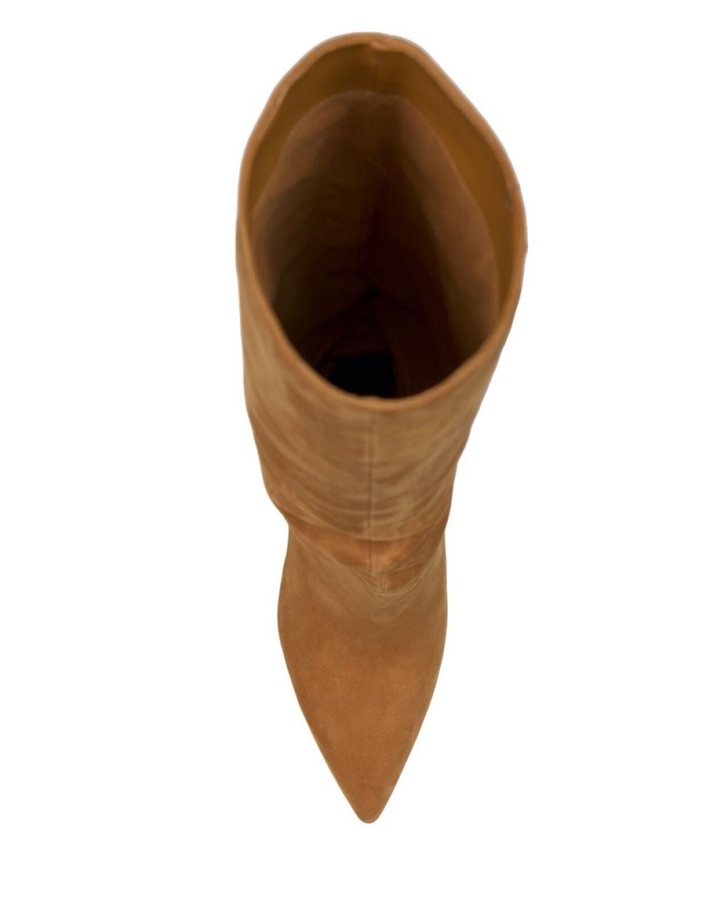 Vince Camuto Kashleigh Siroke Topanky-Calf Čižmy Nad Kolená Damske Golden Rod Suede | FIUK-81276