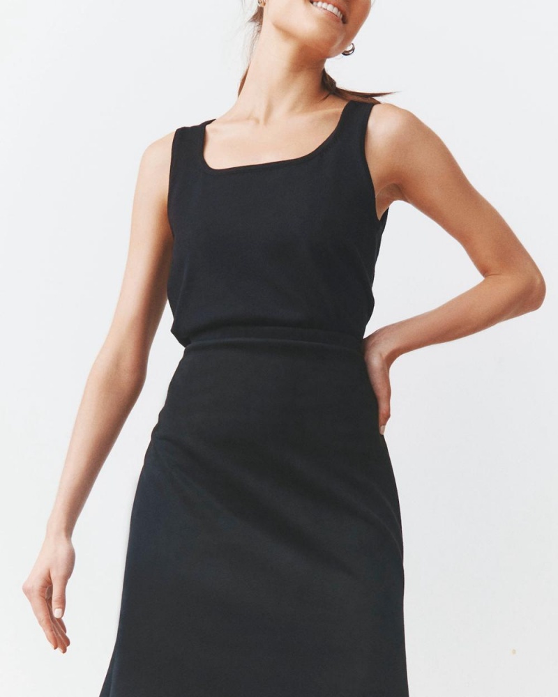 Vince Camuto Knit Tielko Damske Čierne | MFZL-21687