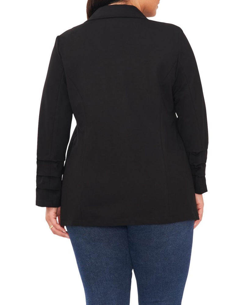 Vince Camuto Layered-Cuff Notch-Lapel (Plus Size) Blejzer Damske Čierne | NRFE-51873