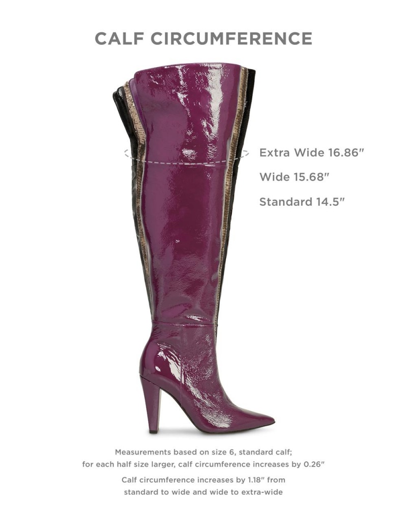 Vince Camuto Minnada Extra Siroke Topanky-Calf Over-The-Knee Boots Damske Ruzove | VCUJ-62039