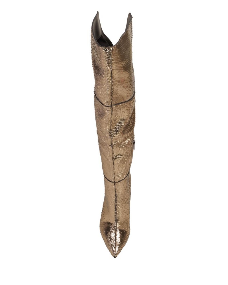 Vince Camuto Minnada Siroke Topanky-Calf Over-The-Knee Boots Damske Zlate | VBIY-89015