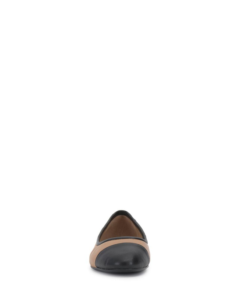 Vince Camuto Minndy Cap Spicou Obuv pre Ploche Nohy Damske Béžové Čierne | GRSC-56021