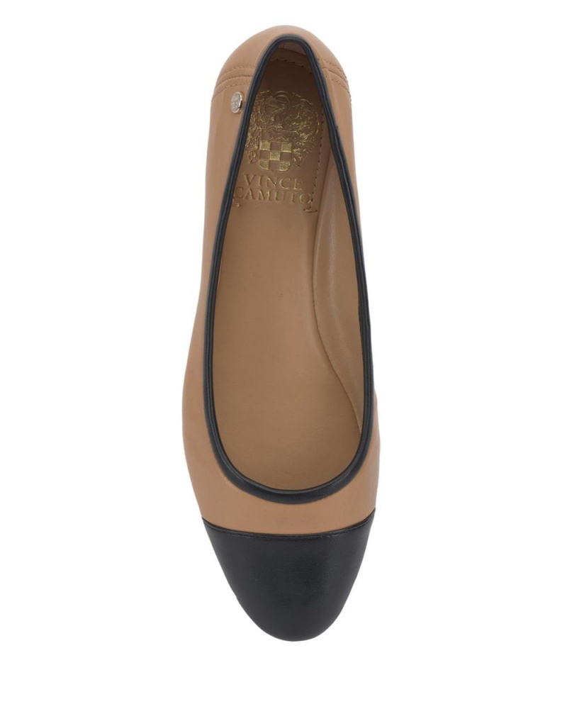 Vince Camuto Minndy Cap Spicou Obuv pre Ploche Nohy Damske Béžové Čierne | GRSC-56021