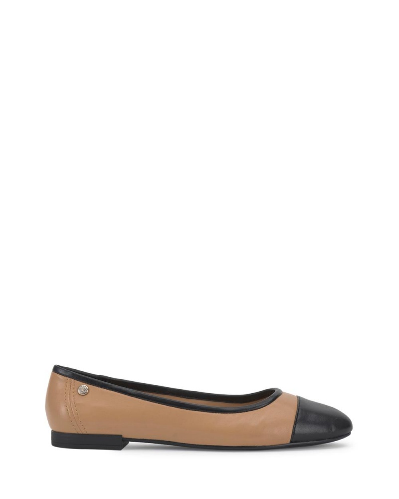 Vince Camuto Minndy Cap Spicou Obuv pre Ploche Nohy Damske Béžové Čierne | GRSC-56021