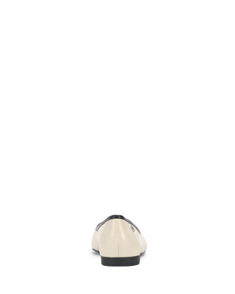 Vince Camuto Minndy Cap Spicou Obuv pre Ploche Nohy Damske Biele Čierne | LBAS-35271