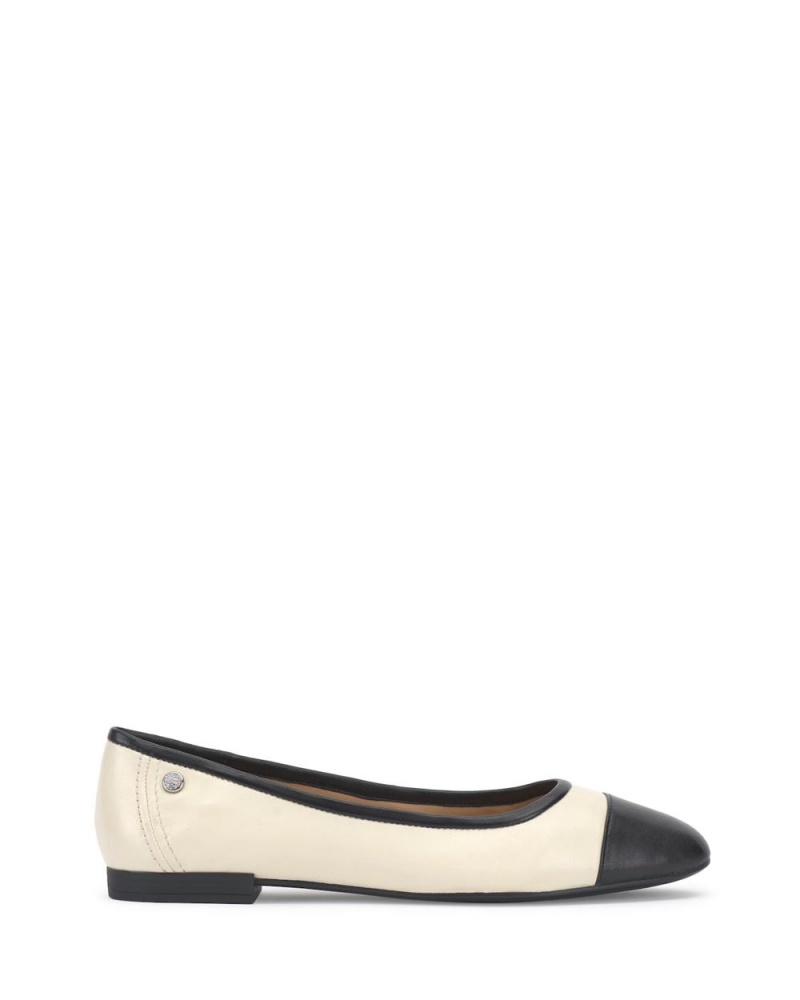Vince Camuto Minndy Cap Spicou Obuv pre Ploche Nohy Damske Biele Čierne | LBAS-35271