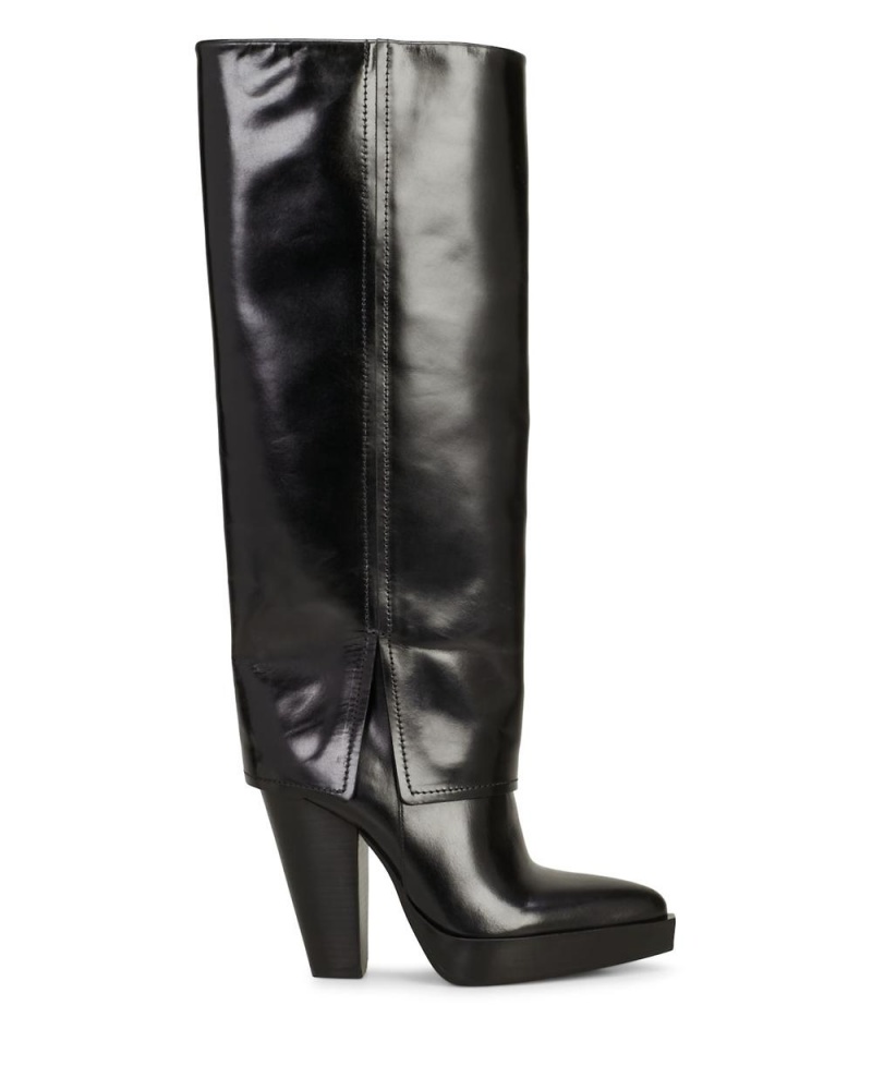 Vince Camuto Nanfala Siroke Topanky-Calf Vysoke Cizmy Damske Čierne | MYGR-26104