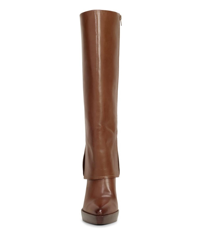 Vince Camuto Nanfala Siroke Topanky-Calf Vysoke Cizmy Damske Hnede | DPIC-38261