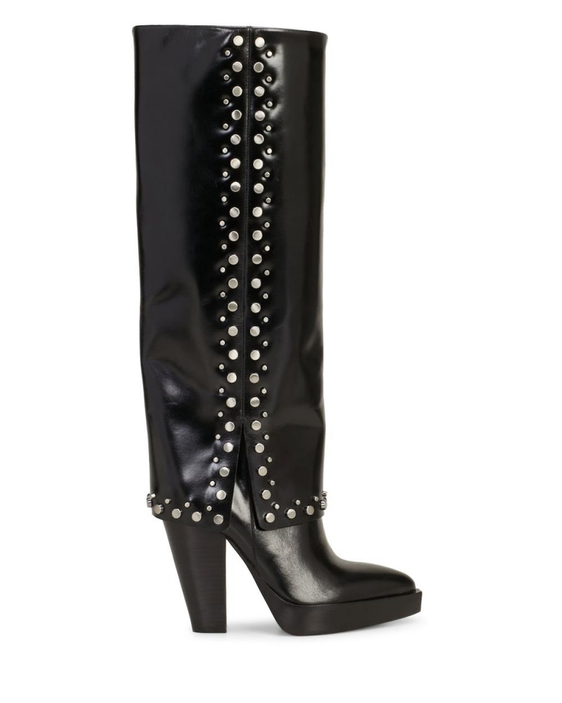 Vince Camuto Neltenni Siroke Topanky-Calf Čižmy Nad Kolená Damske Čierne | QGXS-20465