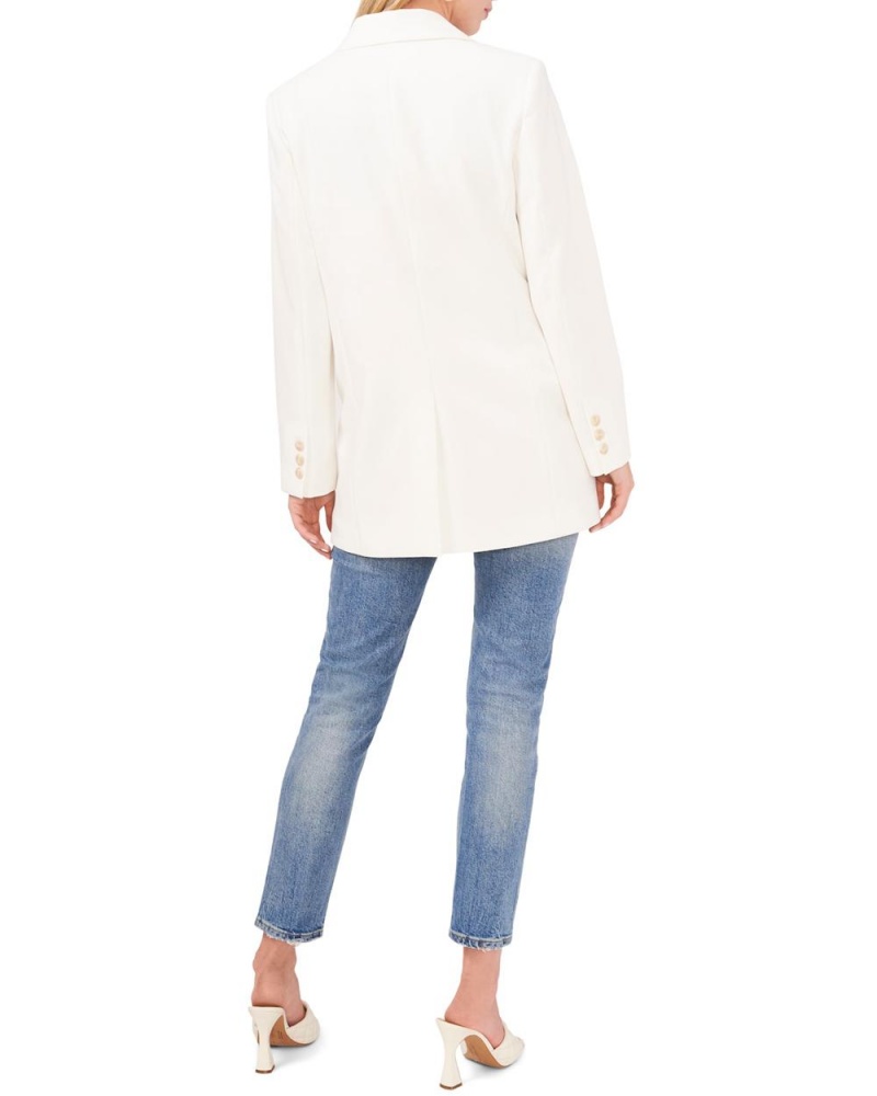 Vince Camuto Notch-Lapel Blejzer Damske Biele | EWIZ-09152