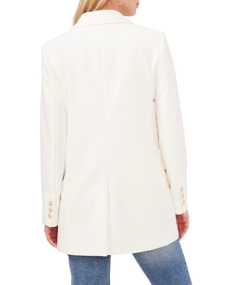 Vince Camuto Notch-Lapel Blejzer Damske Biele | EWIZ-09152