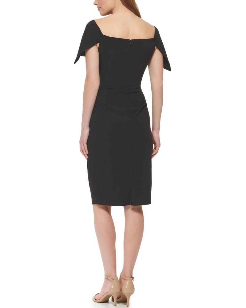 Vince Camuto Off-The-Shoulder Sheath Mini Šaty Damske Čierne | KUFM-69317