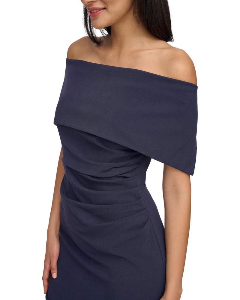Vince Camuto Off-The-Shoulder Sheath Mini Šaty Damske Námornícka Modrá | BAVC-02839