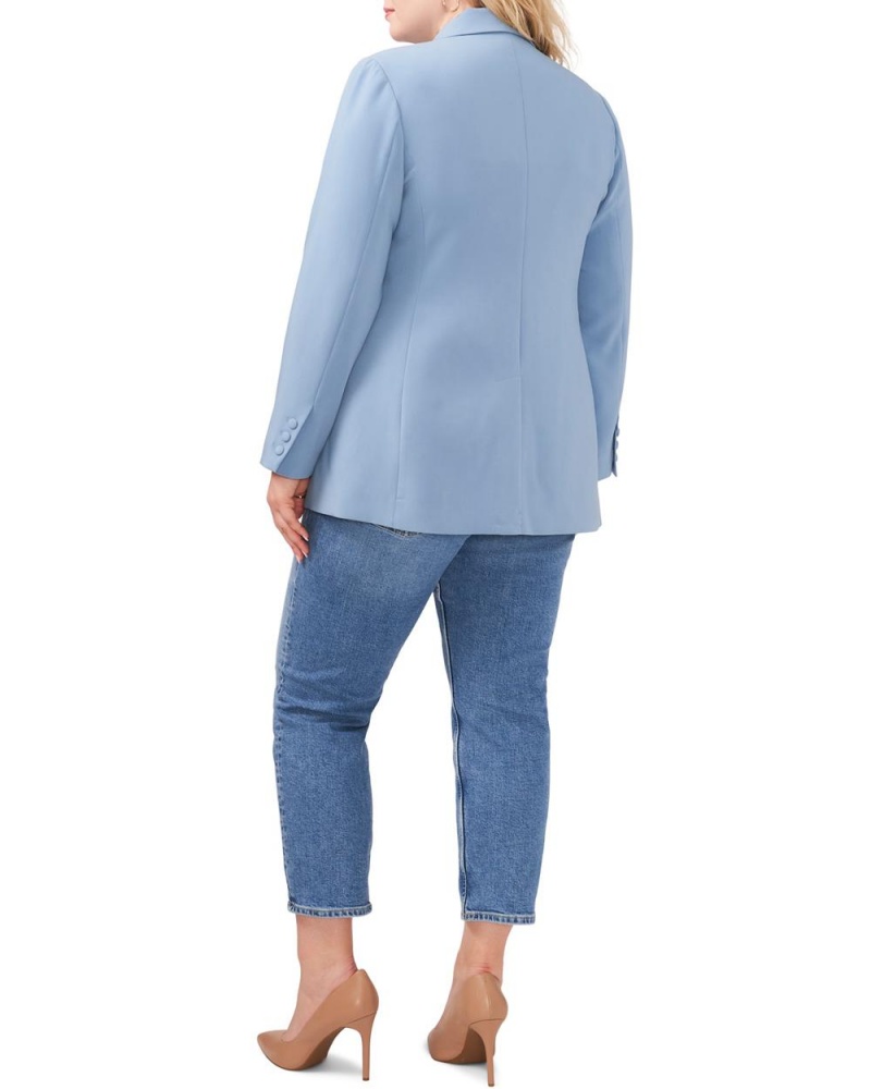 Vince Camuto One-Button Peak-Lapel (Plus Size) Blejzer Damske Modre | IXPK-86912