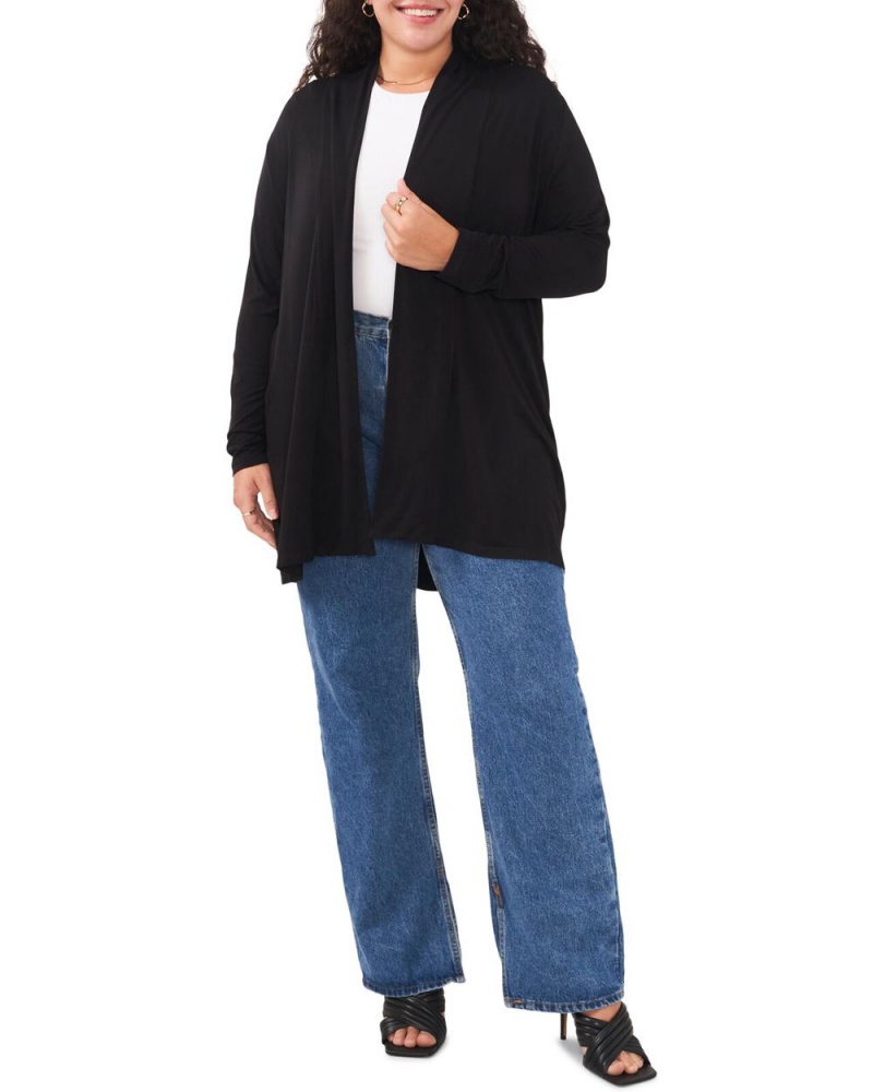 Vince Camuto Open-Front Cardigan (Plus Size) Kardigan Damske Čierne | MWDX-03482