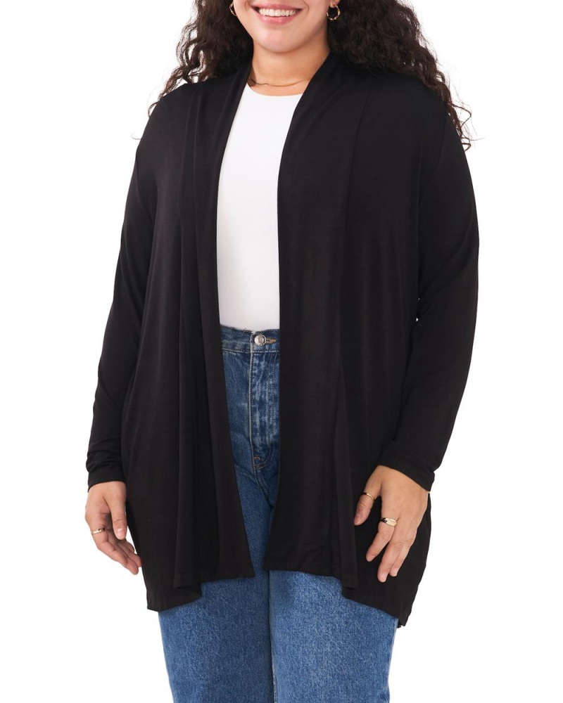 Vince Camuto Open-Front Cardigan (Plus Size) Kardigan Damske Čierne | MWDX-03482