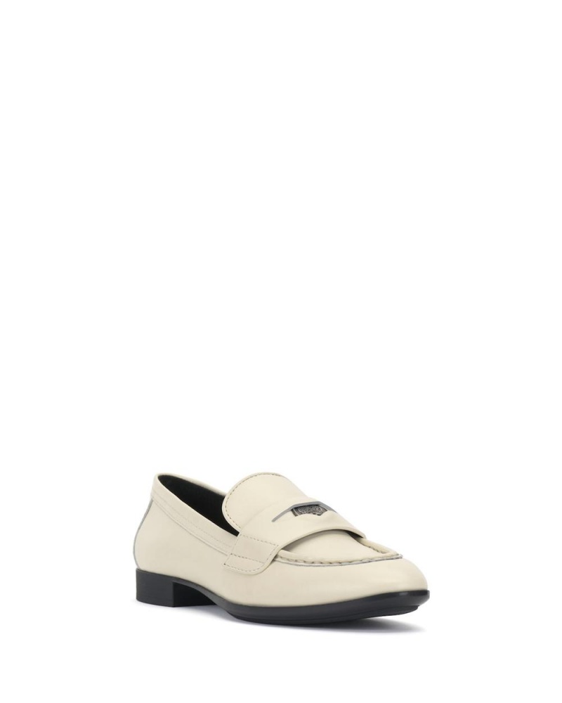 Vince Camuto Parama Penny Mokasiny Damske Biele | FXWO-93102