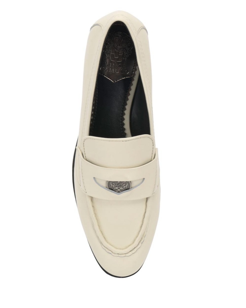 Vince Camuto Parama Penny Mokasiny Damske Biele | FXWO-93102