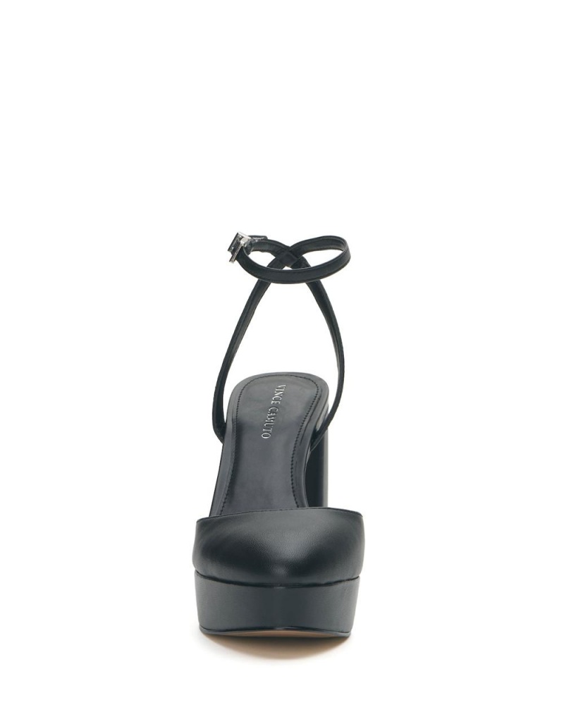 Vince Camuto Patrissya Topanky Na Platforme Damske Čierne | GWTR-45397