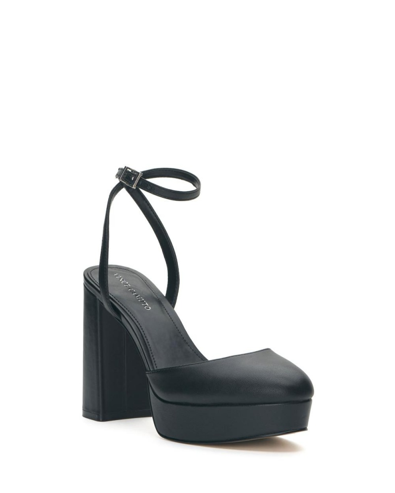 Vince Camuto Patrissya Topanky Na Platforme Damske Čierne | GWTR-45397