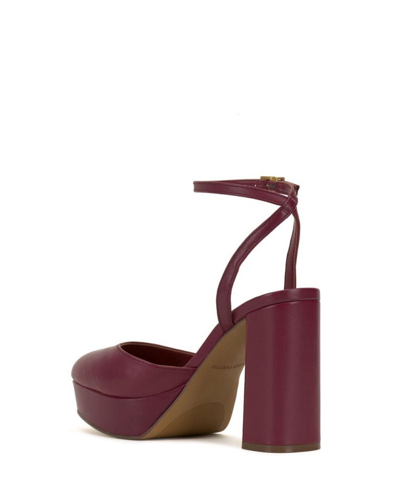Vince Camuto Patrissya Topanky Na Platforme Damske Červené | KJOG-40291