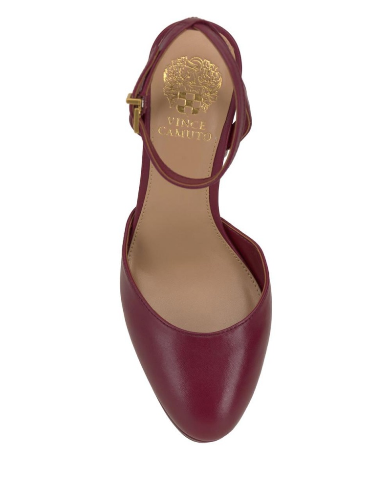Vince Camuto Patrissya Topanky Na Platforme Damske Červené | KJOG-40291