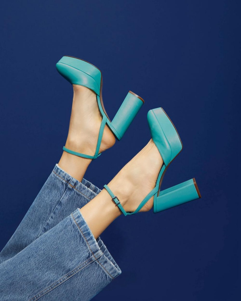 Vince Camuto Patrissya Topanky Na Platforme Damske Tyrkysové | CPRD-10739
